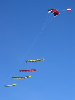 Soft sled kite with line laundry