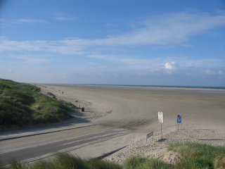 Road enters beach