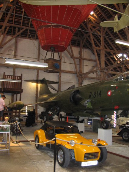 Lotus in car barn